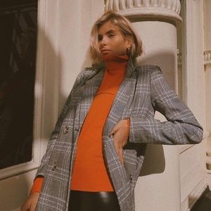 L'Academie, Amira Coat- trendy plaid coat (size S)